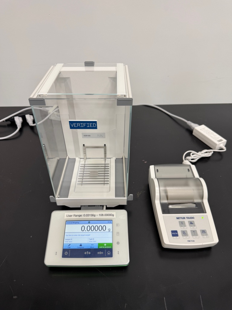 Image of Mettler Toledo XSR105 Analytical Balance w/ P28 Printer
